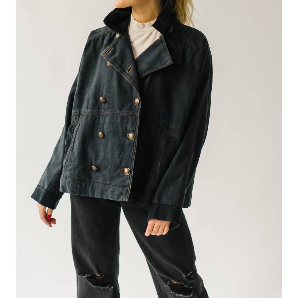 FREE PEOPLE viva surplus jacket in black